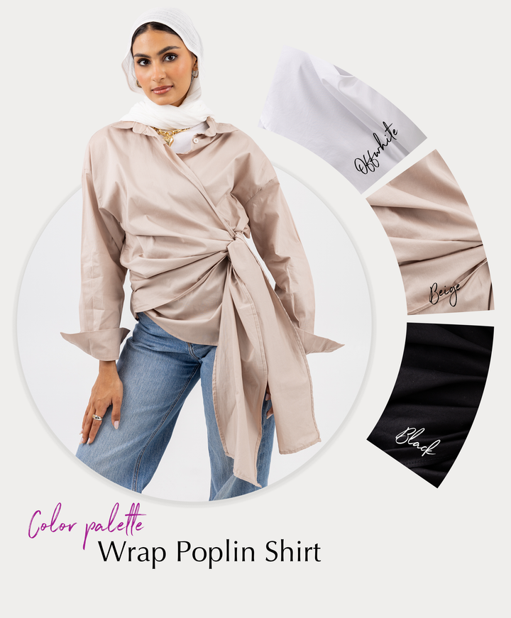 Wrap Poplin Shirt