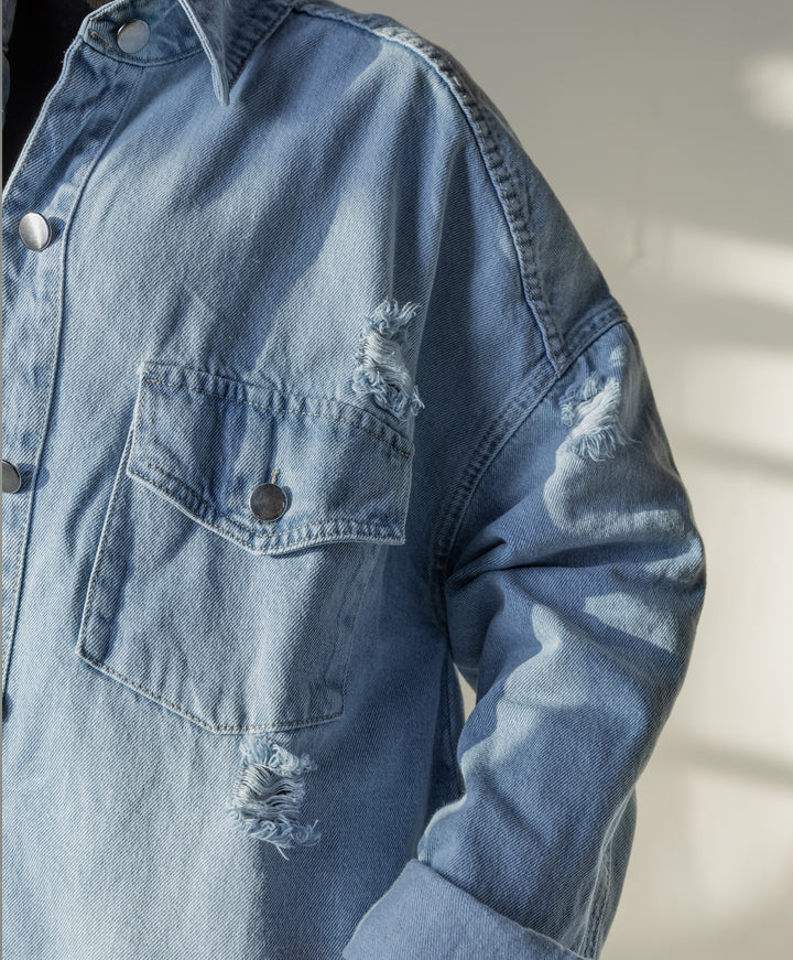 Ripped Denim Jacket