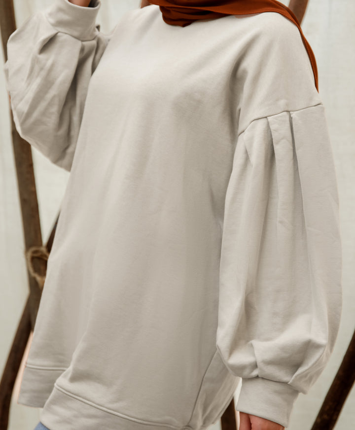 Puffy Sleeves Sweatshirt