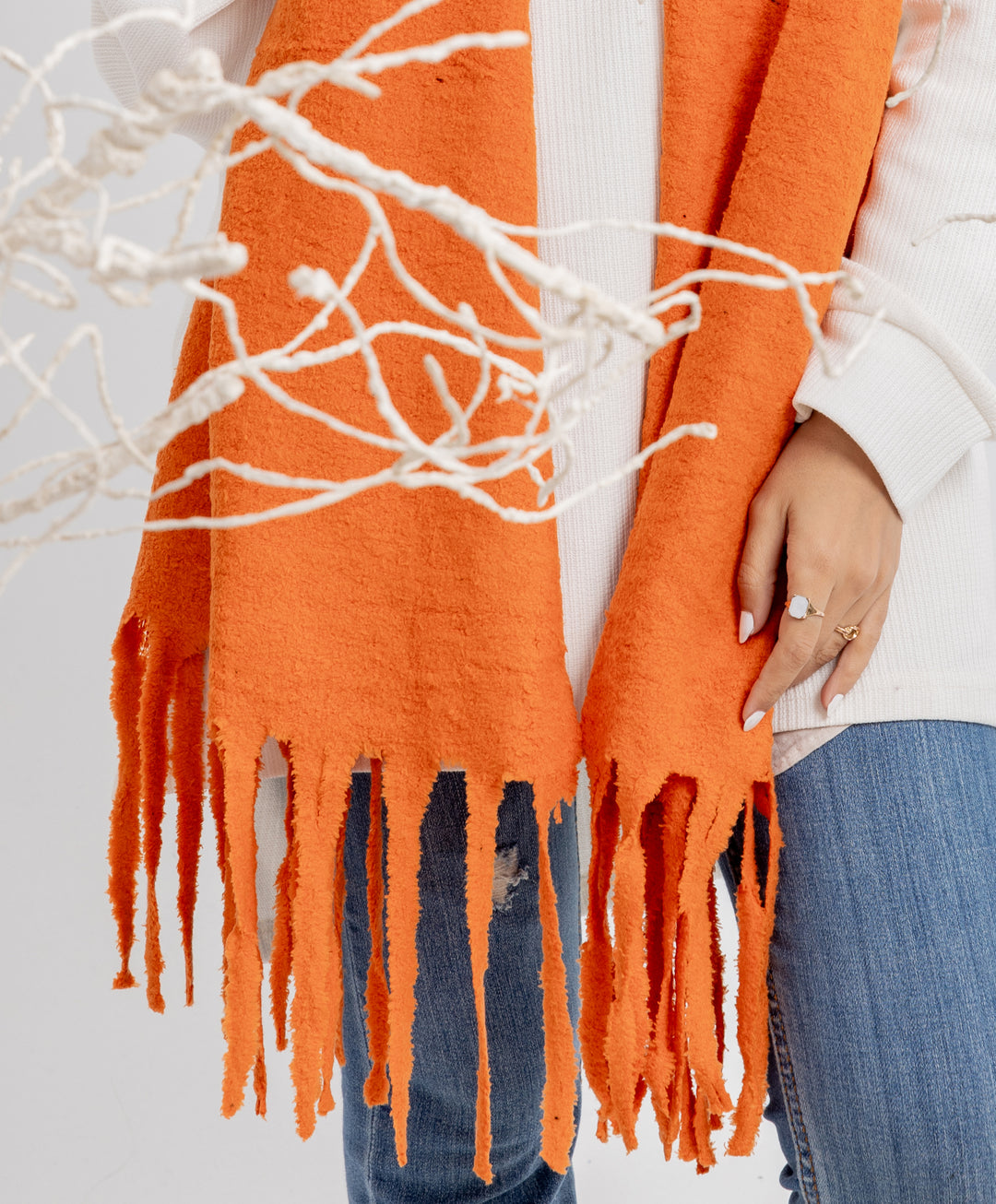 Whisper Long Tassels Shawl