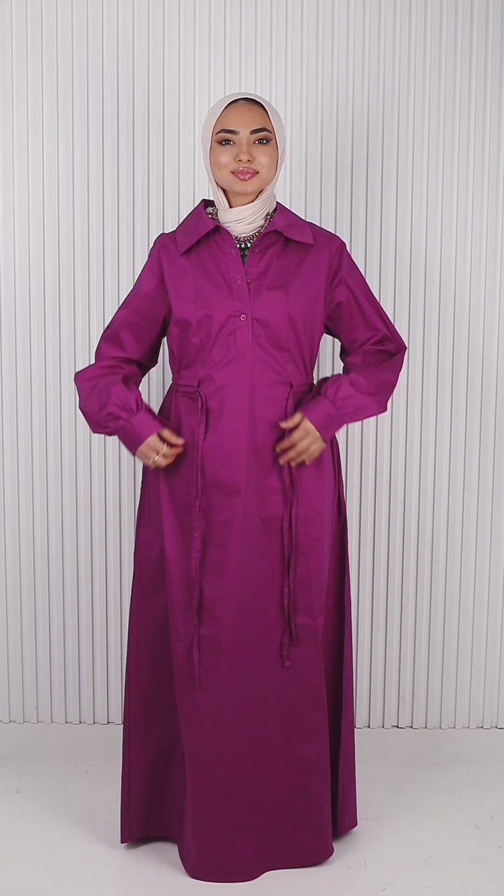 Corded Poplin Dress