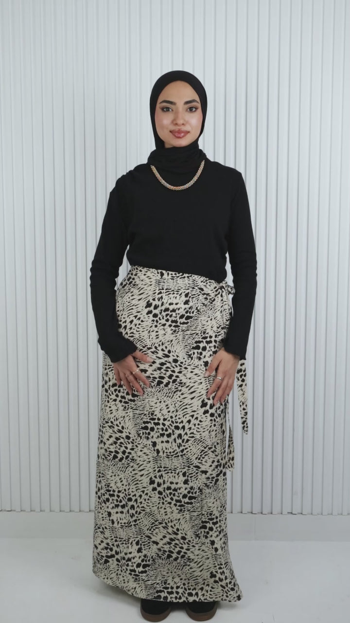Leopard Linen Skirt