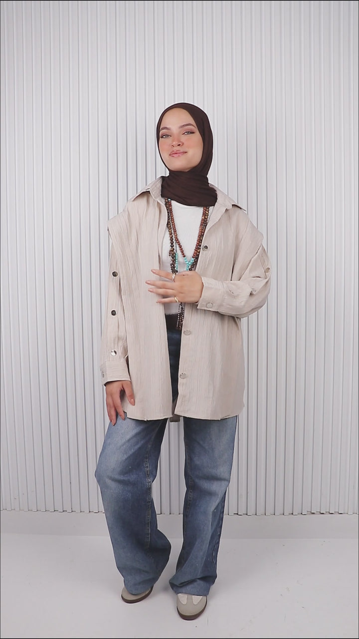 Buttoned Crushed Shirt