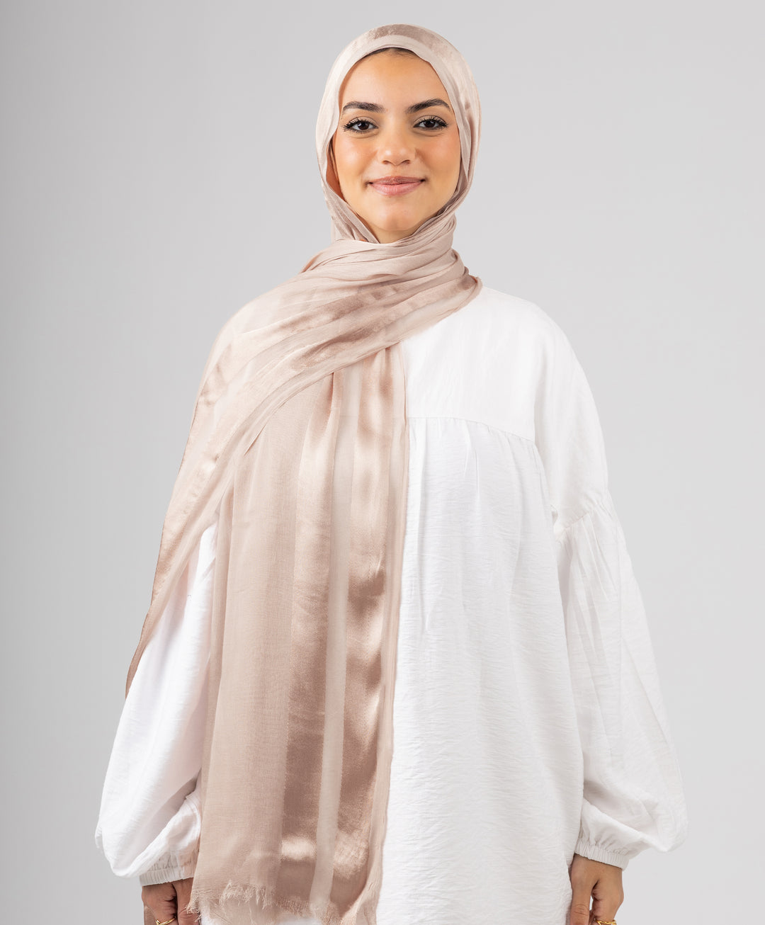 Glowy Satin Linen Scarf