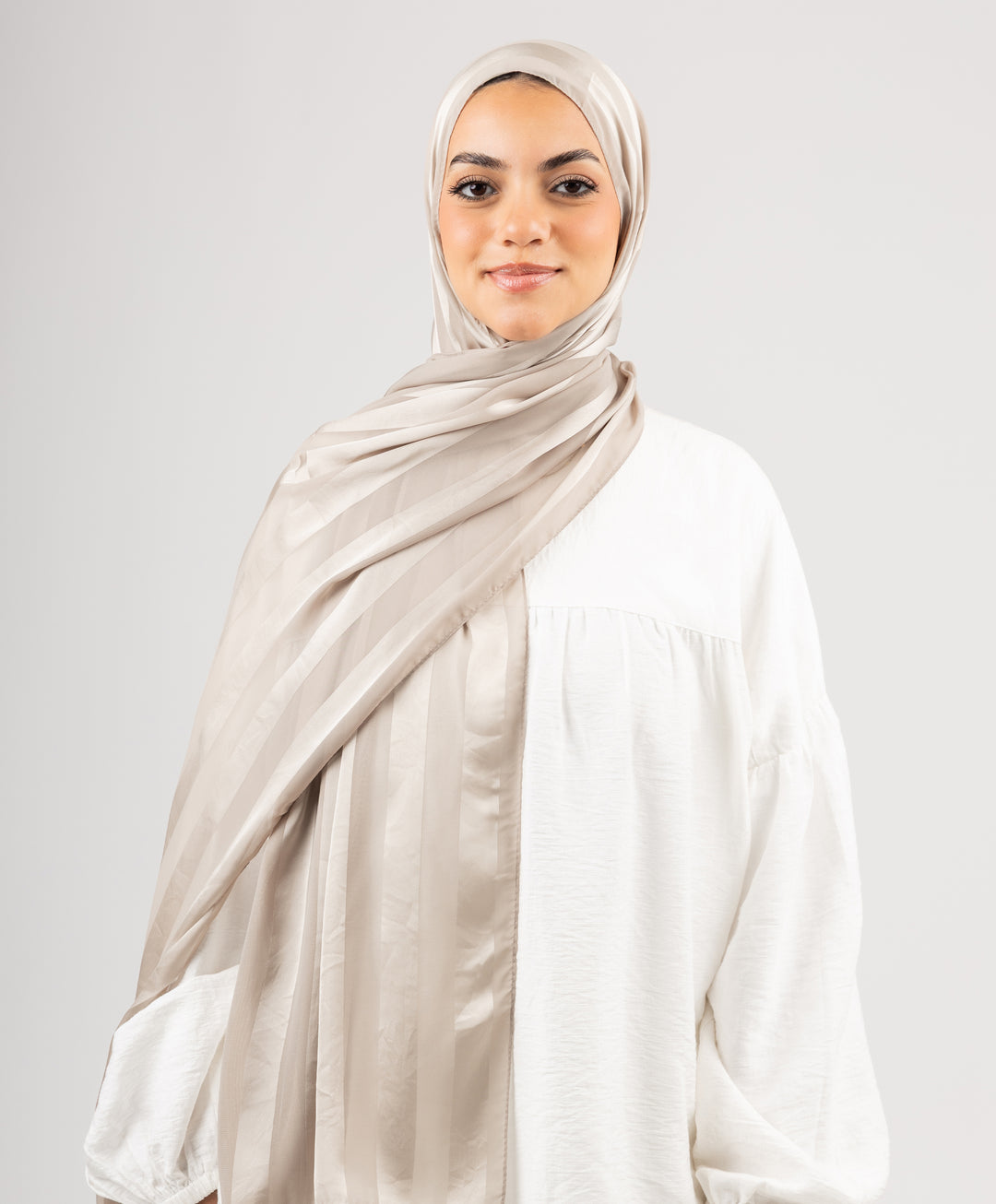 Lined Satin Chiffon Scarf