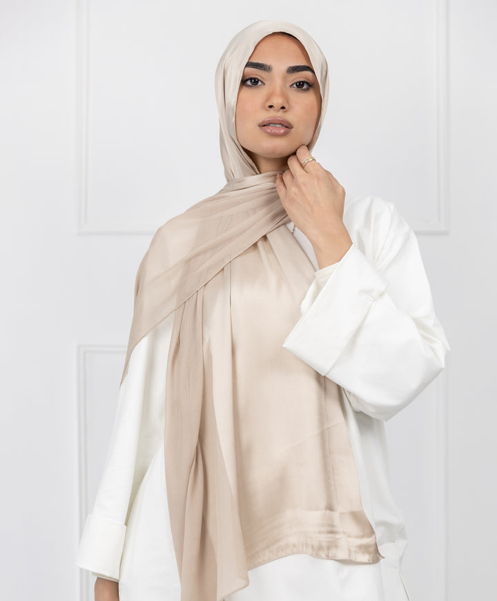 Half Crinkle Satin Scarf