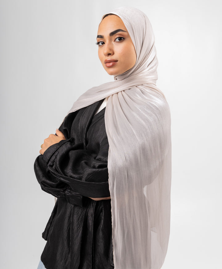 Organza Crinkle Satin Scarf