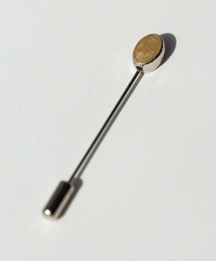 Oval Stone Pin