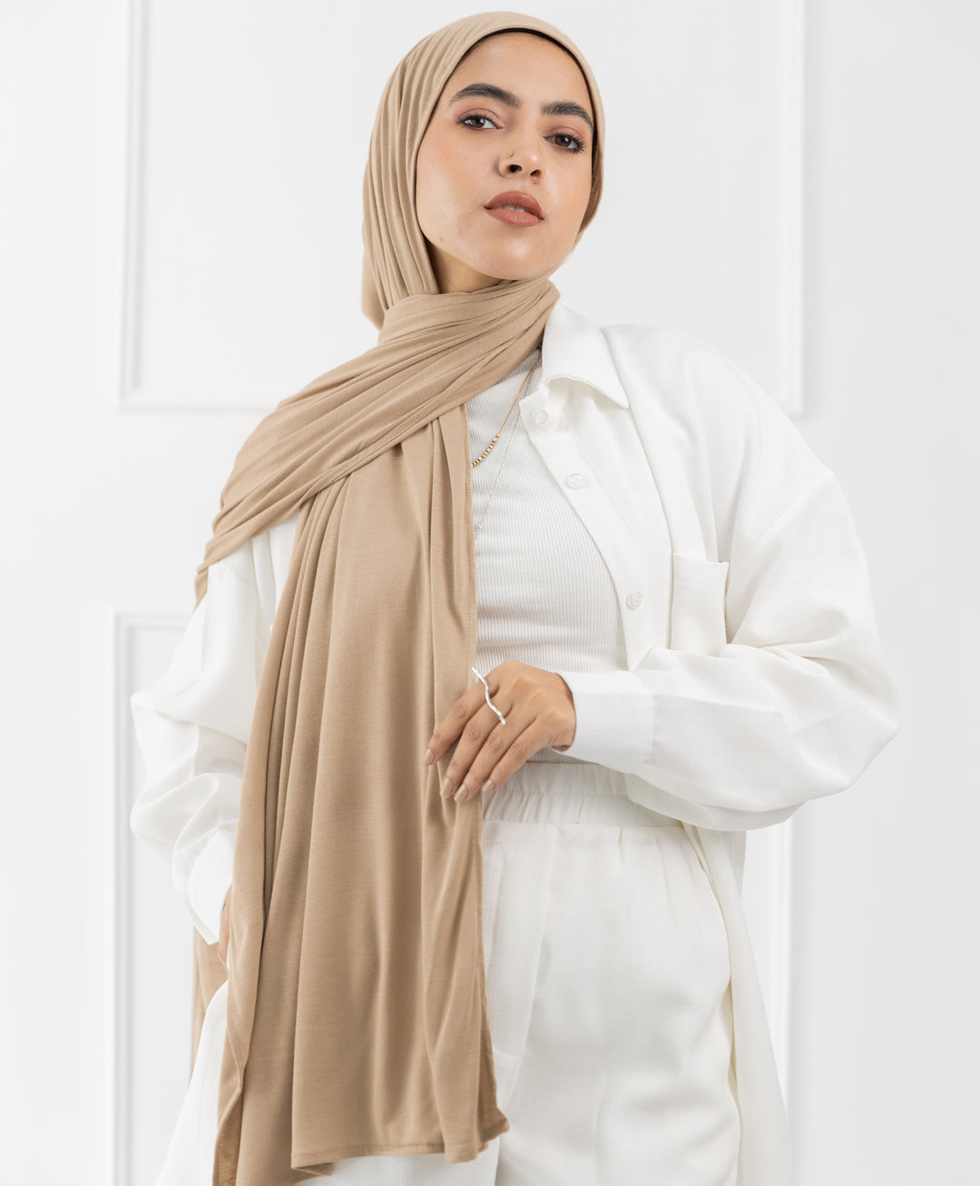 Plain Cotton Lycra Scarf