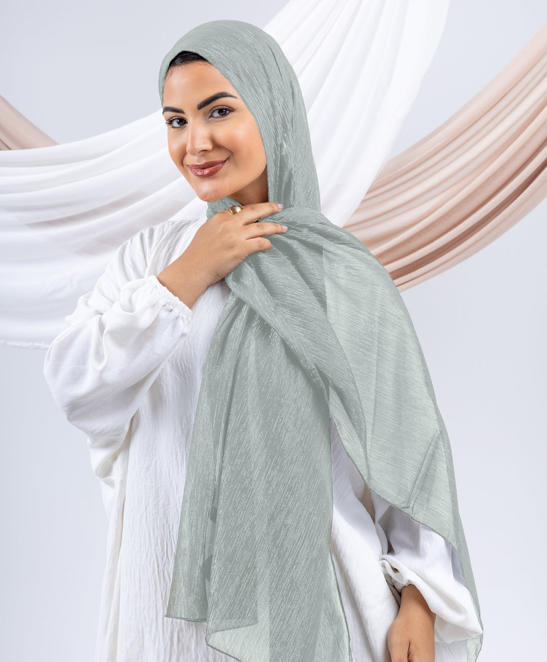 Chiffon Crinkle Glittery Scarf