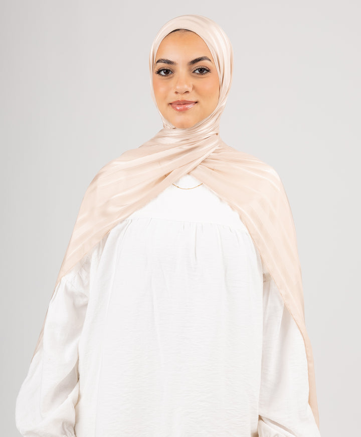 Dainty Satin Chiffon Scarf