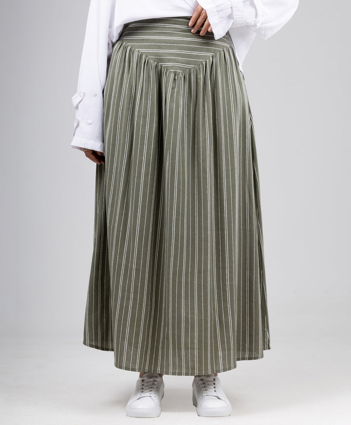 Stripe Linen Skirt