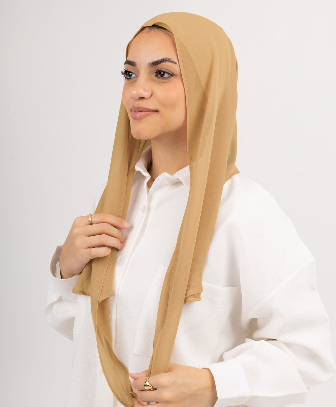 Easy Closed Chiffon Wrap Scarf