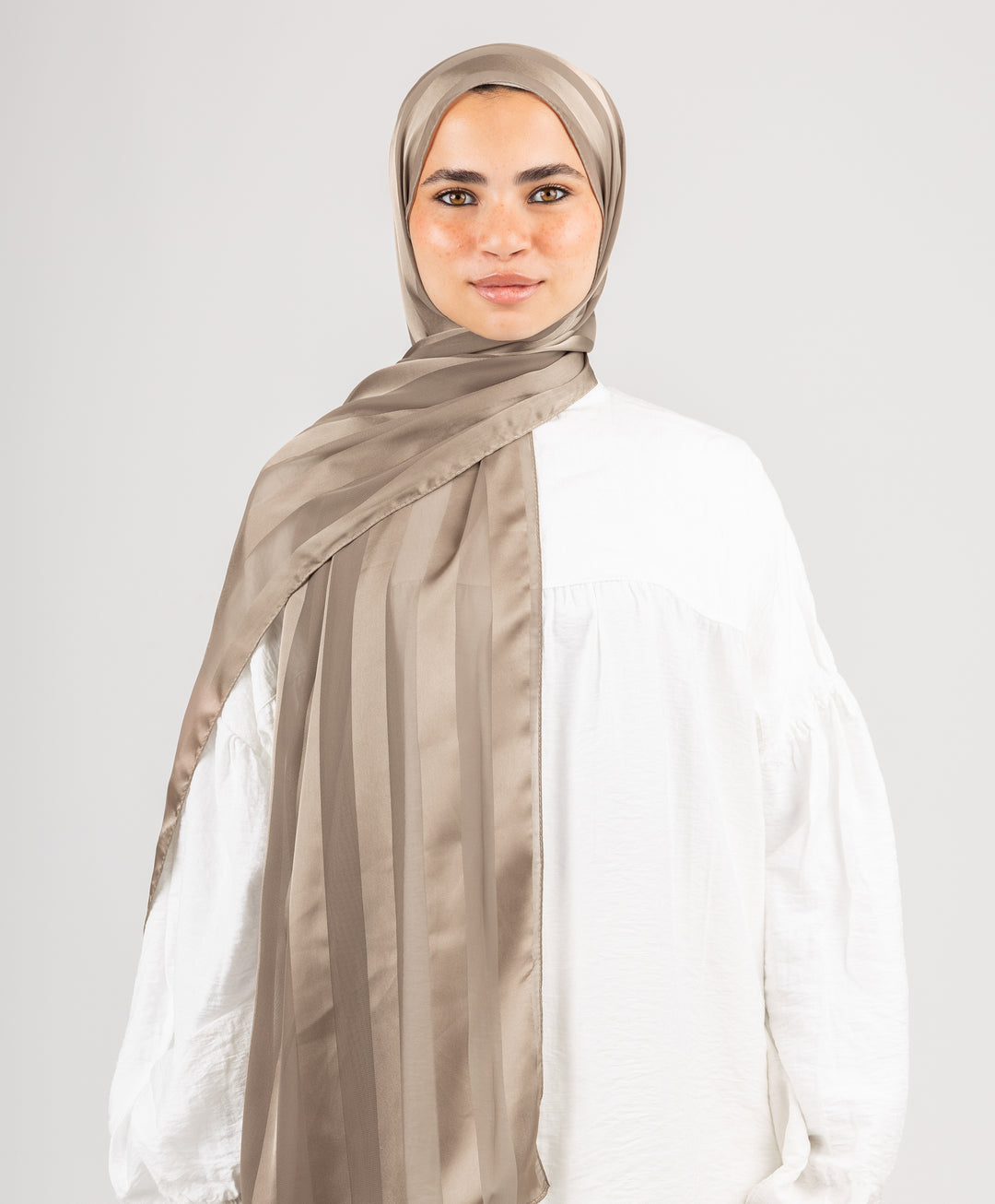 Lined Satin Chiffon Scarf