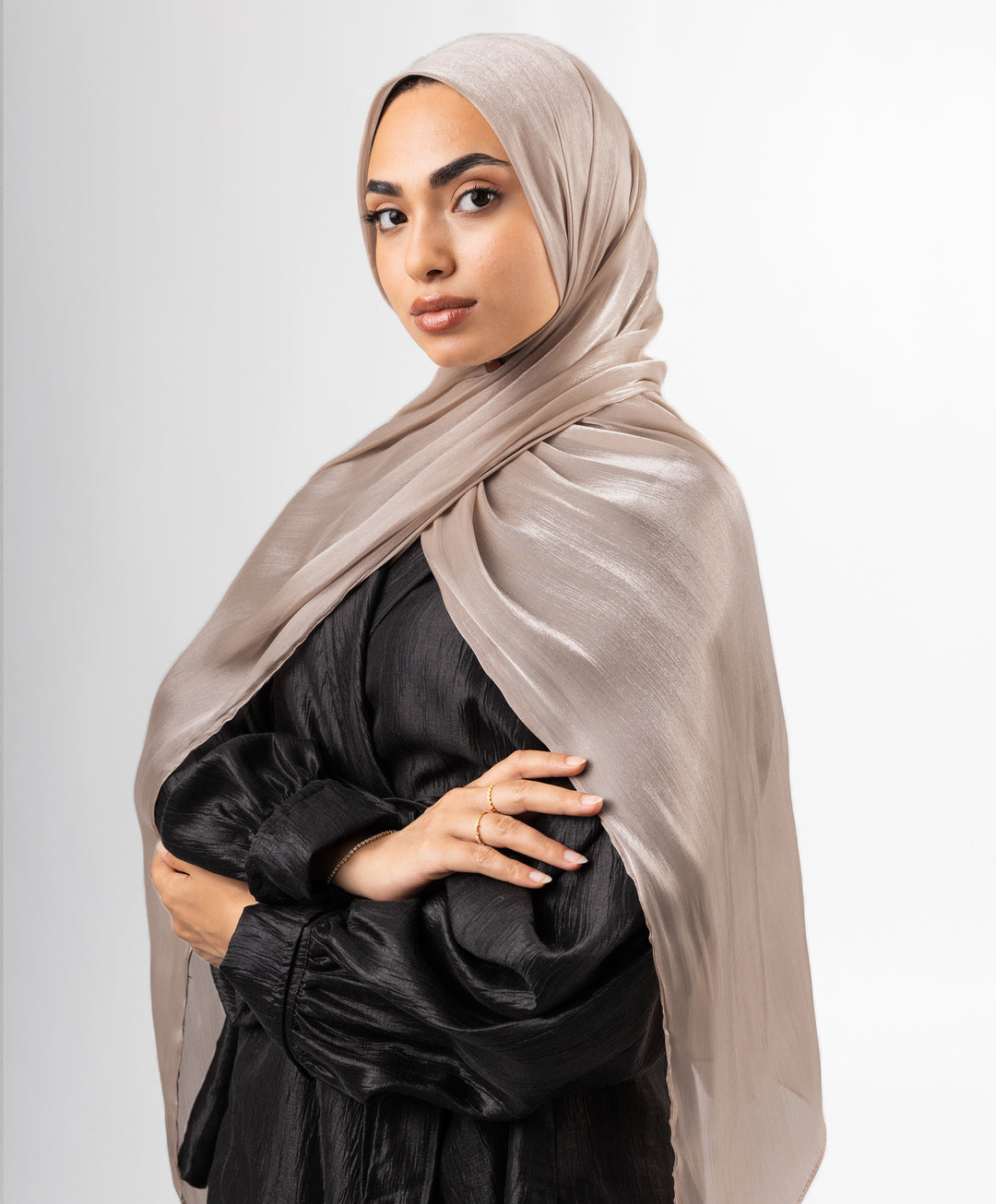 Organza Crinkle Satin Scarf