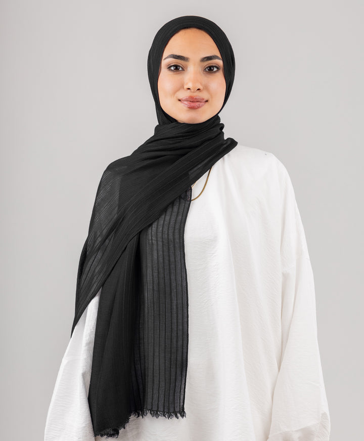 Linear Linen Scarf