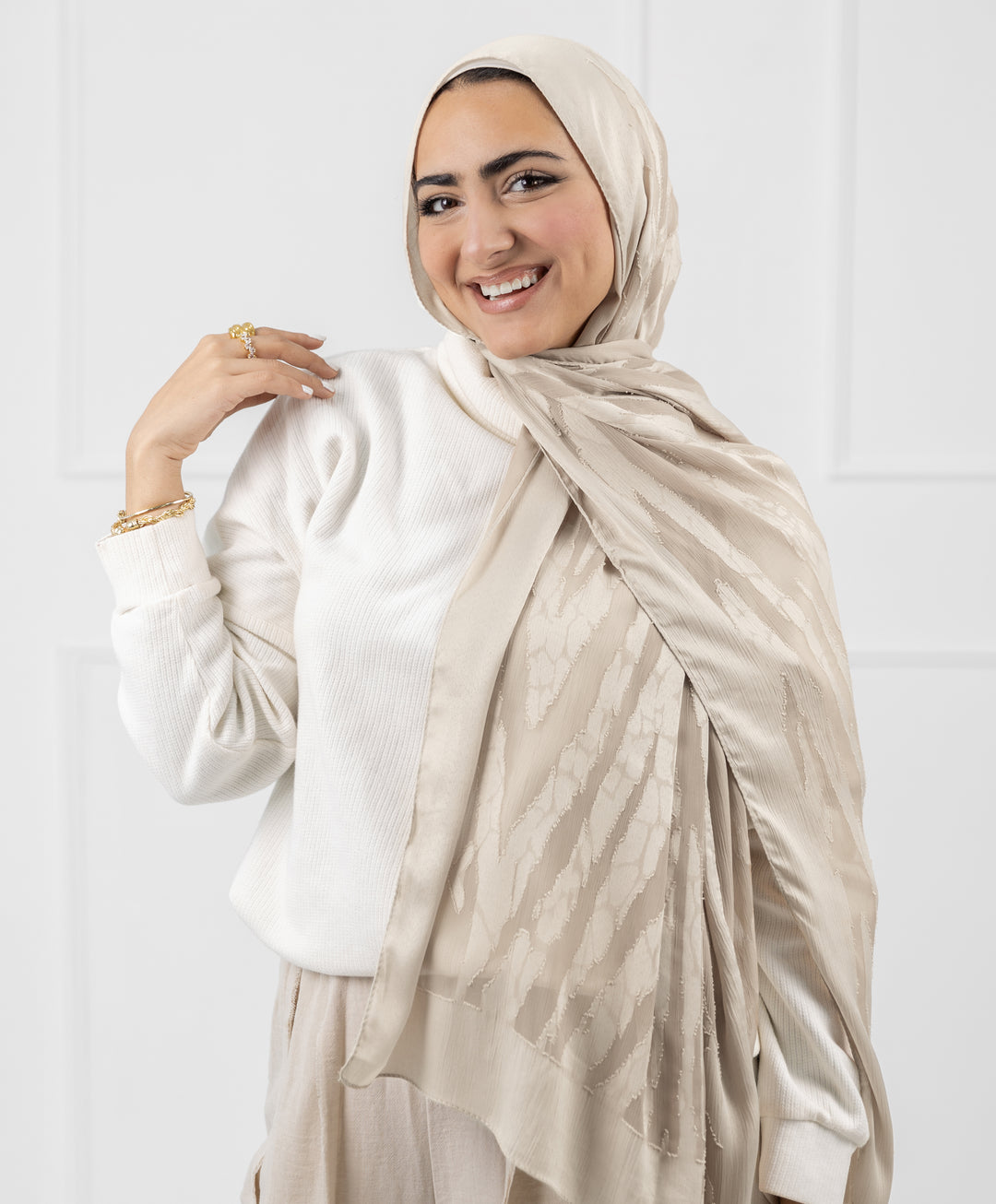 Stripes Chiffon Scarf