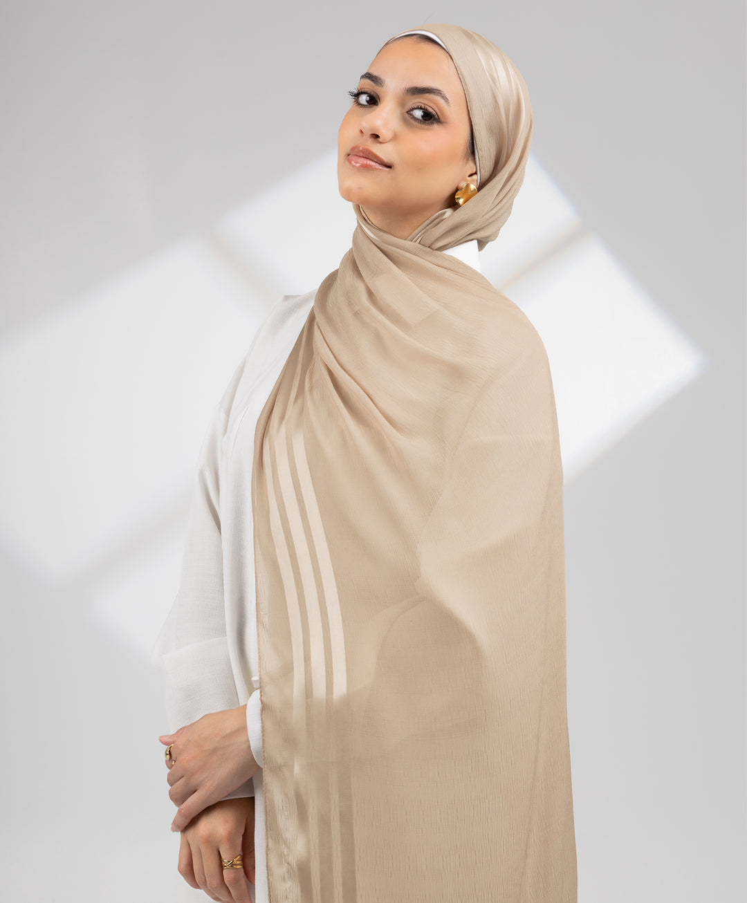 Serenity Satin Chiffon Scarf