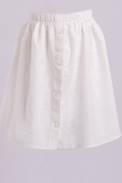 Lined Buttoned Chemise Skirt