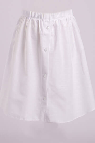 Lined Buttoned Chemise Skirt